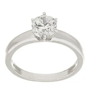 Diamonique 1.00 cttw Solitaire Ring, Platinum Clad