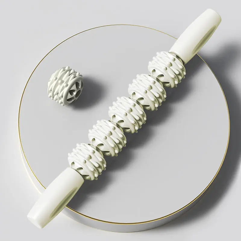 White 5-wheel massager