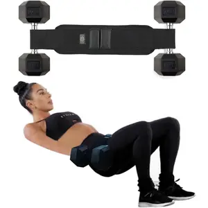Thrust Belt by  - Use Any Weight to do Lunges, Glute Bridges, Dips and Booty Workouts - Easy to Set Up with Dumbbells for At Home  Thrust Use. Reinforced Lightweight Dumbbell Belt for Home Gym