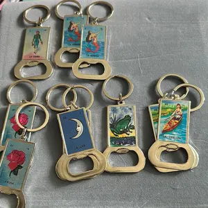 Loteria bottle opener keychain