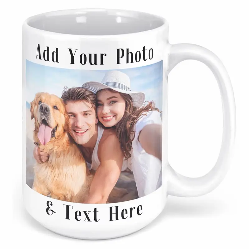 Personalized Photo Mug – Custom Coffee Cup with Picture or Name 11 oz Ceramic