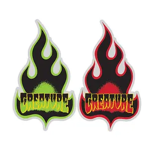 Creature Skateboards Logo Flame Sticker