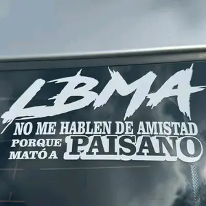 1PC Exclusive Street Scene LBMA Sticker, Spanish Graffiti Slogan Personalized Body Decal, Suitable for Trucks, Sedans, Motorcycles, Bicycle Frames, Laptops, Skateboards, Helmets, Creative Scratch Cover Sticker, Truck Decals