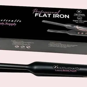 Professional 3/2 Barrel Mini Edge Flat Iron - Lightweight Design for Efficient Heat Distribution, Ideal for Haircare and Achieving a Smooth Finish Comfort