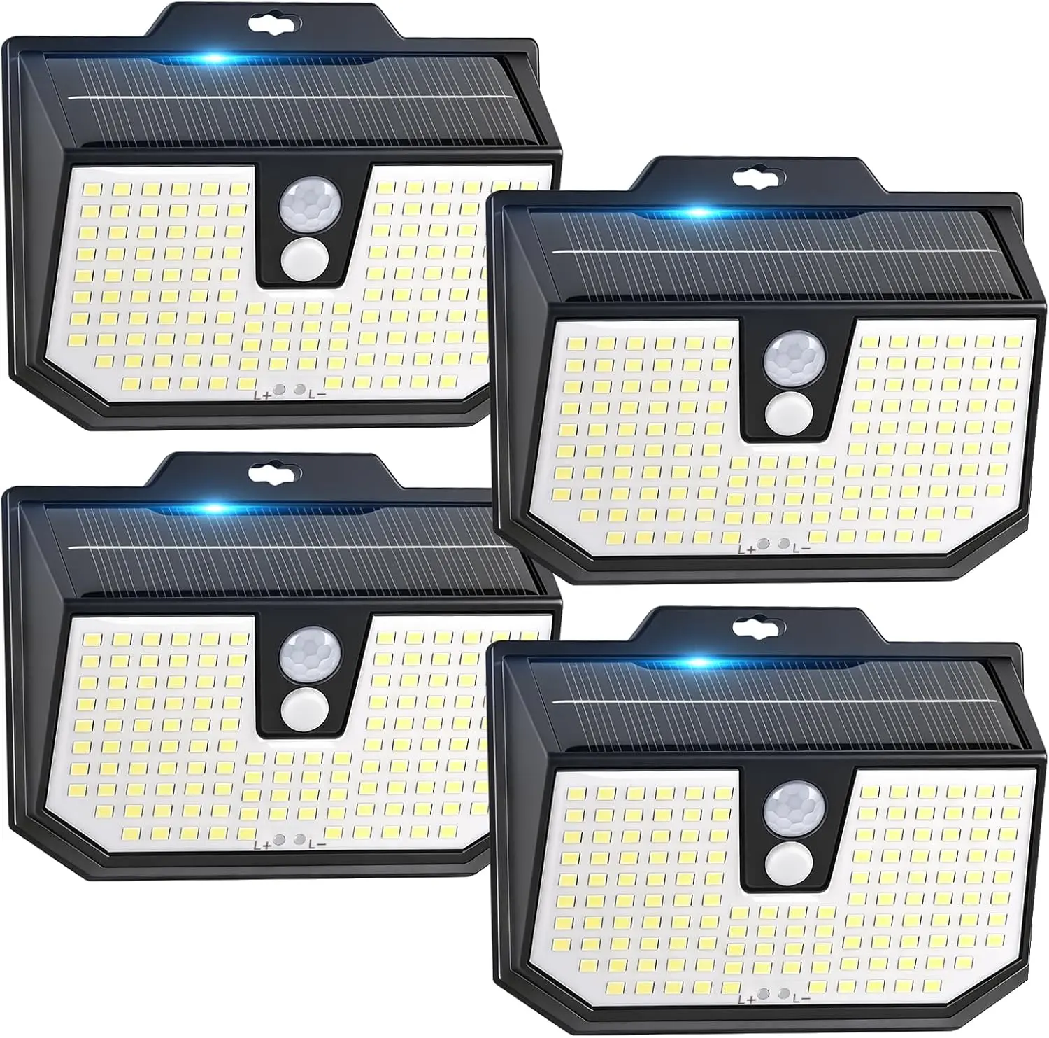 Solar Motion Sensor Fence Light, Energy Saving IP65 Waterproof Solar Power Wall Lights, Solar Security Wall Lights for Outside, House, Walking Dog, Step, Deck, Garage