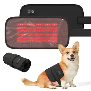 iKeener Red Light Therapy Belt for Pets Pain Relief 108 x 660nm USB Charging Wireless Use Safe Painless Adjustable Brightness & Timer for Dogs Cats Horses