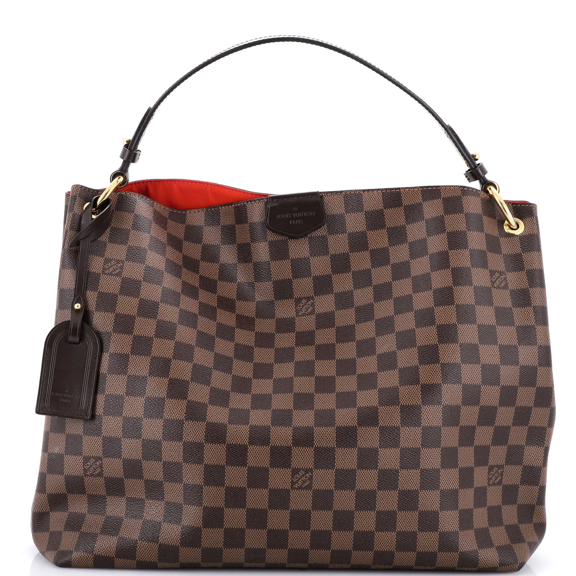 Pre-owned Louis Vuitton Canvas Coated Shoulder Bags Graceful Handbag Damier MM by Rebag