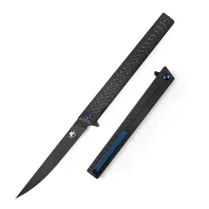 KLAKEN B13 REGENT, CEO Style EDC Pocket Knife, D2 Blade With Carbon Fiber/Titanium Handle Camping Tools