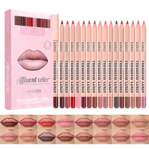 Ushas 16-Piece Lip Liner Set, Define Perfect Lips Easily, Long-Lasting 24-Hour Wear, Precise Lip Makeup, No Flammable Aerosols, Lip Liner Pencil, Lip Product, Lipliner