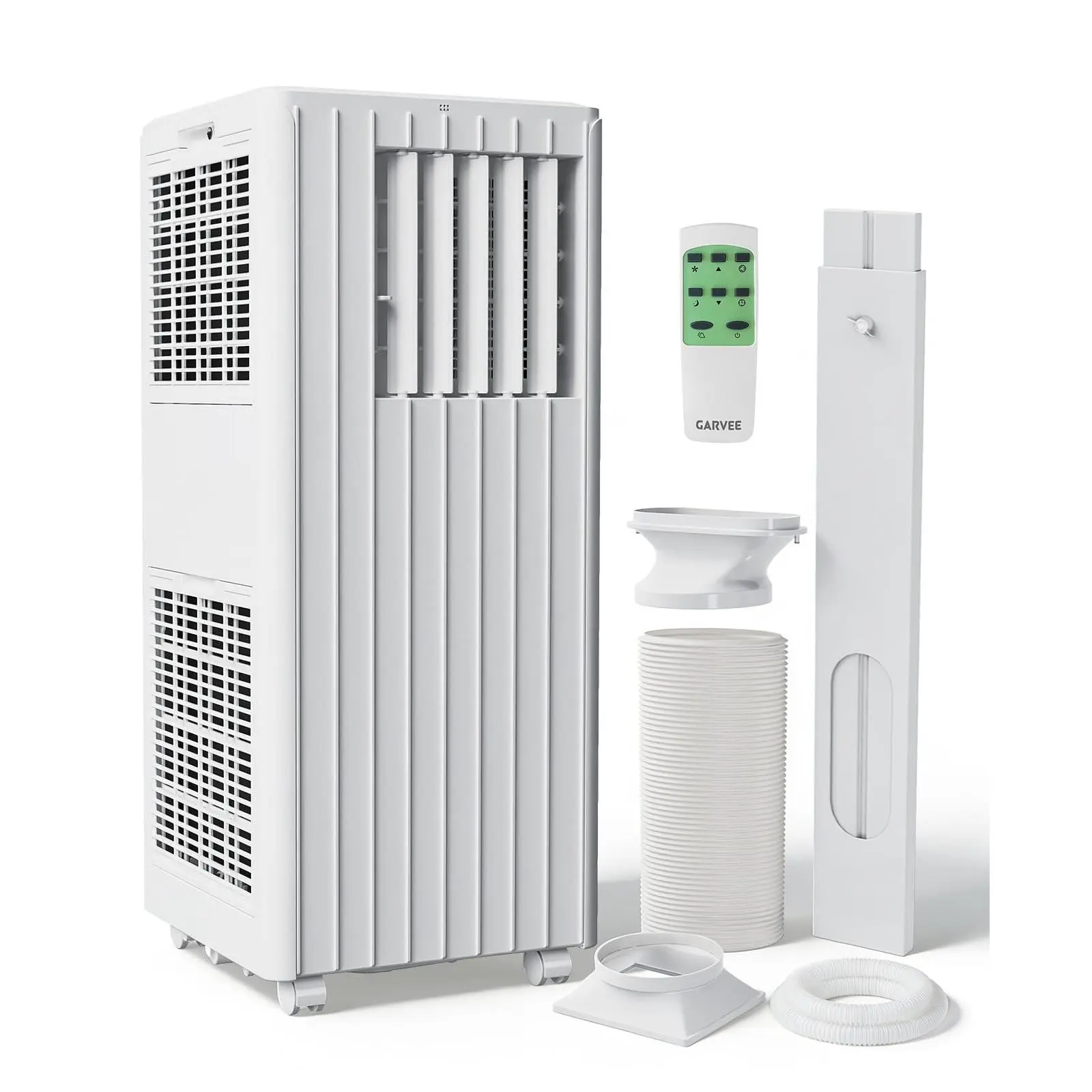 8,000 BTU Compact Lightweight Residential Portable AC Unit - 3-in-1 Cooling+Dehumidifier Appliance with Adjustable 2 Fan Speeds, 24H Timer, LED Display for 350 Sq.Ft Rooms, Bedrooms, Portable Unit