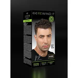 Dark Brown Men's Hair Color by Rewind It 10 - Ammonia Free