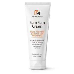 M3 Naturals Bum Bum Cream 8oz - Hydrating Body Care Lotion with Collagen & Avocado for Firming, Nourishing Radiance & Silky Skin Tightening Comfort