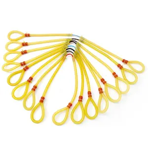 Piaoyu4pcs Sports Outdoor Equipment Ear-Hanging Straight Rubber Bands, Stretch Rope, High Elasticity, Natural Latex Material, Fishing Gear Accessories