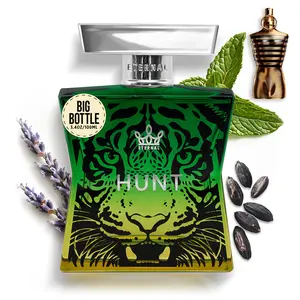 Eternal Hunt - Inspired by Iconic Ambery Male Elixir - 3.4 oz (100ml) - EDP - Long-lasting - Vegan - Clean Ingredients - Cologne for Men - 2000 sprays per bottle