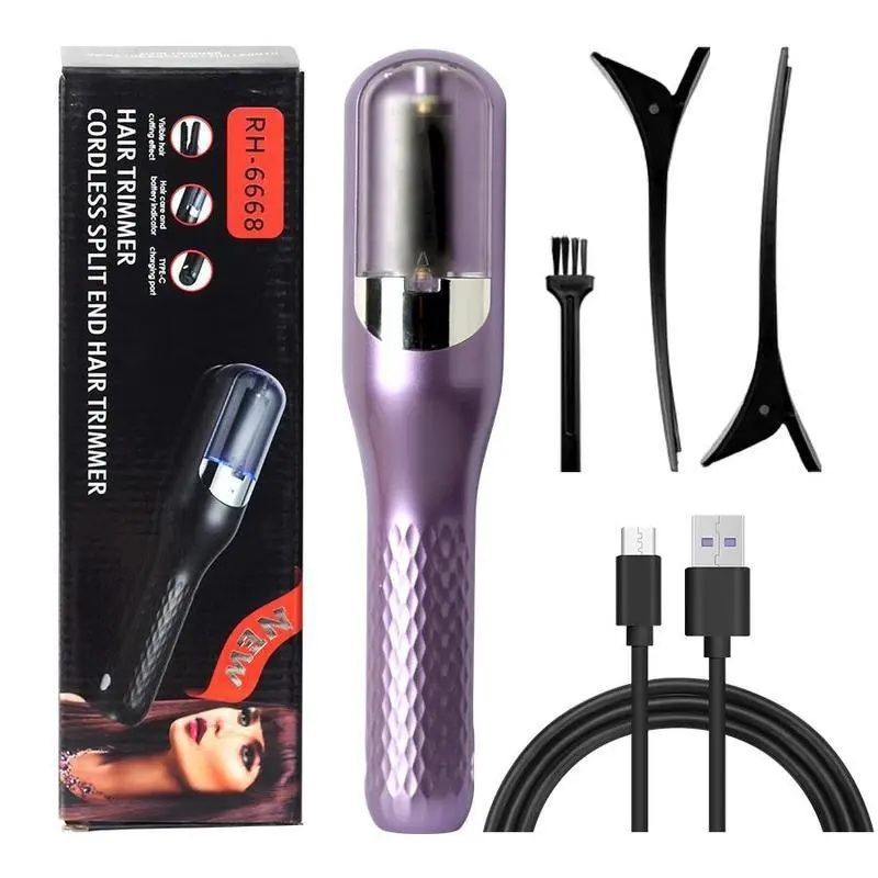 Original Cordless Split End Hair Trimmer for Dry, Damaged, Brittle, Curly, Frizzy, or Straight Hair – Battery Operated Home Styling Tool for Split Ends