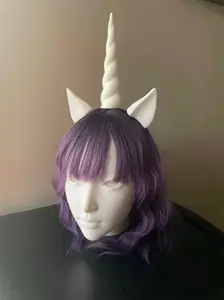 3D Printed Unicorn Horn and Ears Headband - Cosplay and Halloween Accessory