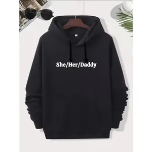 Women's Thick Cotton Pride Pronouns Humor Hoodie Sweatshirt - Streetwear Tops with Gay, Lesbian Vibe for She/Her Identities