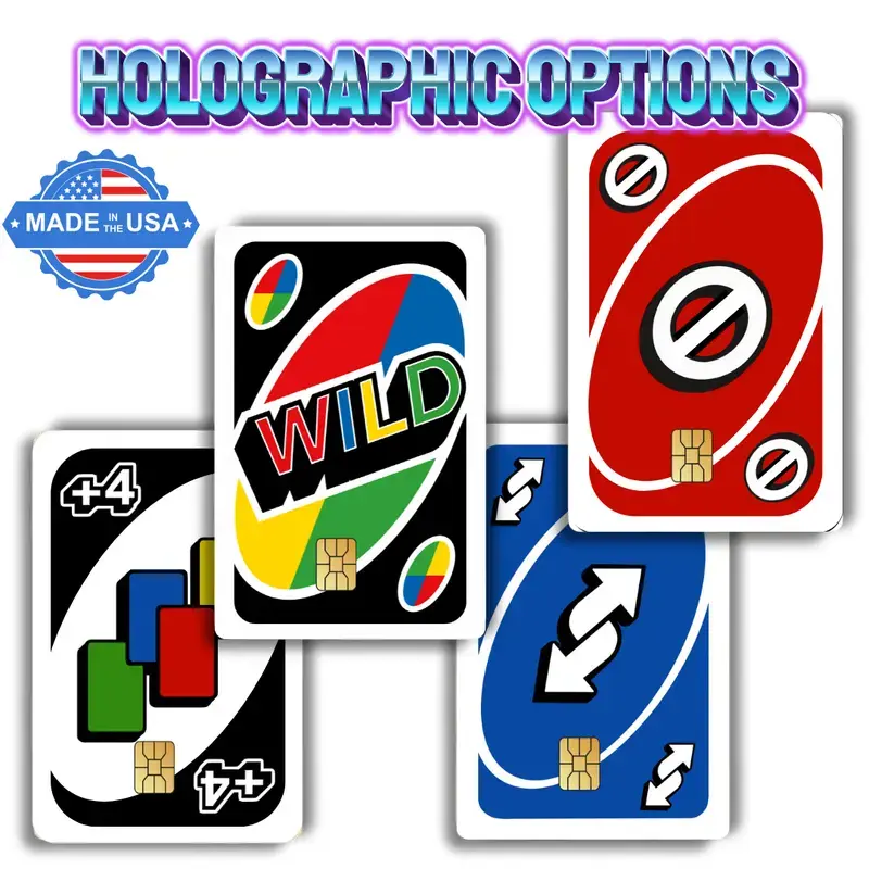 Colorful Card Game Inspired Credit Card Skin, Waterproof Debit Card Sticker Cover, Scratch Resistant Vinyl Card Wrap, Premium Wallet Accessory