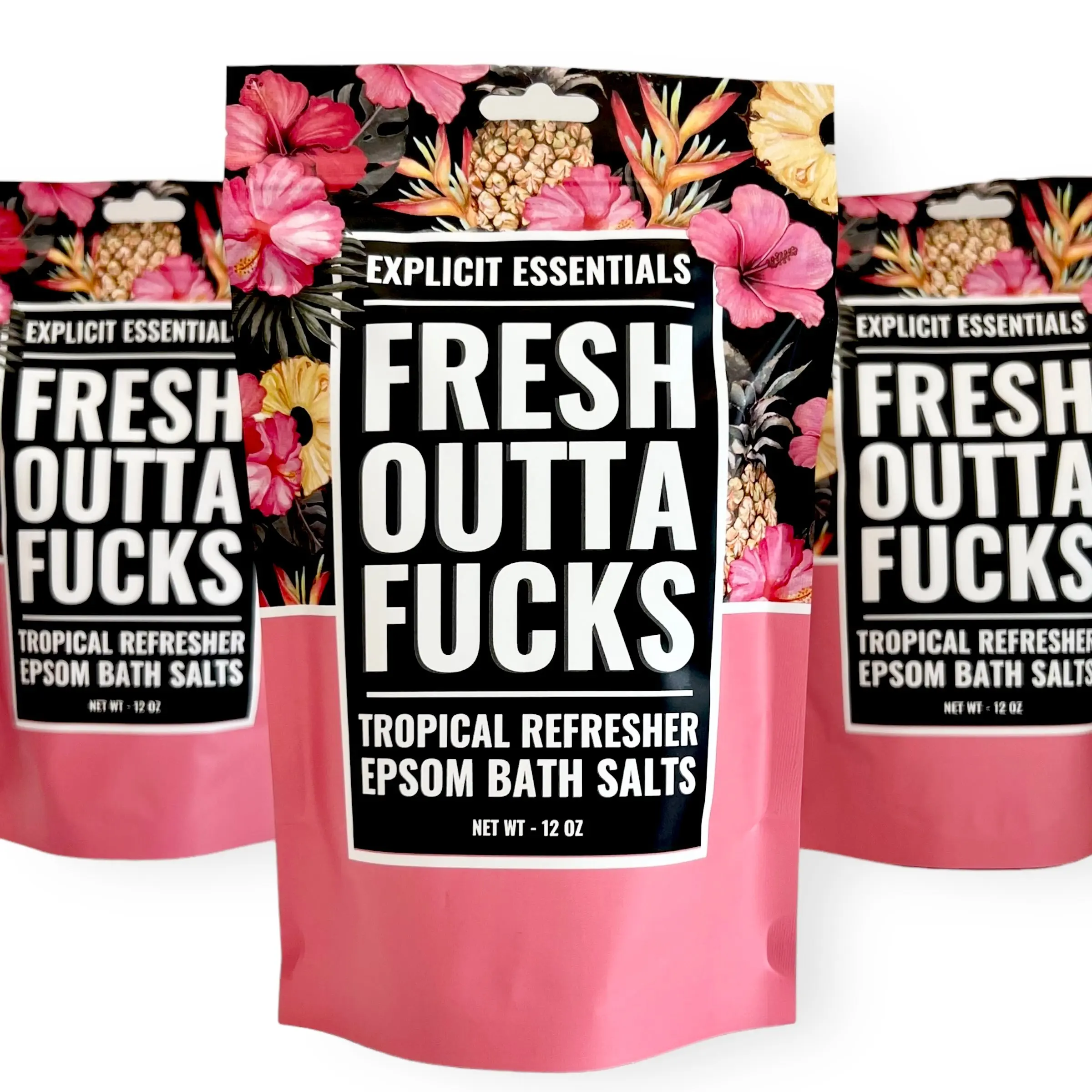 Fresh Outta Fucks Bath Salts, Tropical Refresher Scented Body Care, Comfort Skin Care Gift Blend Aroma