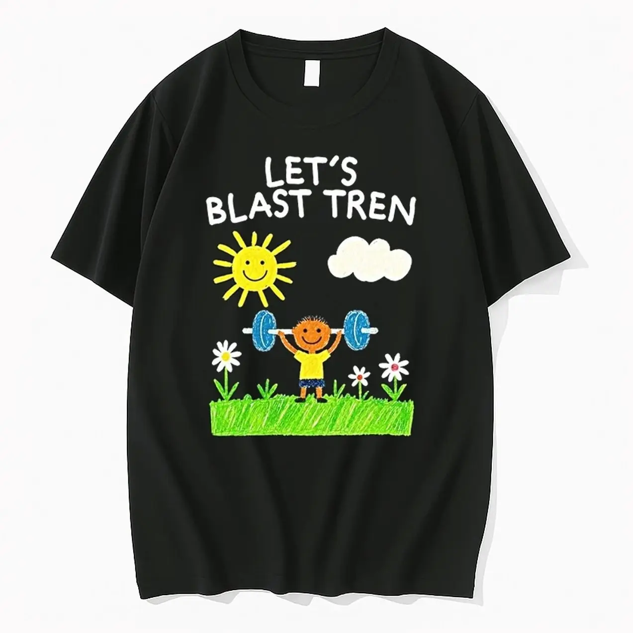 Women's Short-Sleeve Soft Simple Classic T-Shirt - Lets Blast Tren Bodybuilding Gym Humor Tops, 0 6Z3 Sweater Hoodie Alternative