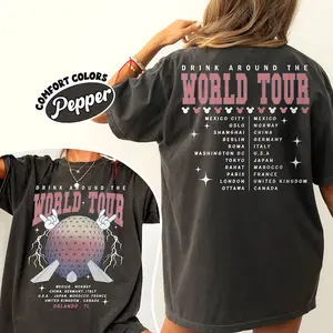 Epcot World Tour Shirt, Drink Around The World Shirt