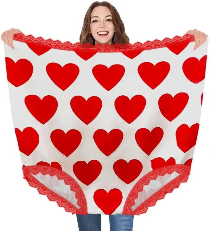 Granny Panties Funny Gag Gifts for Women Plus Size Giant Novelty Underwear White Elephant Gift for Adults Prank 100% Polyester Soft Smooth Breathable Fabric - Womenswear