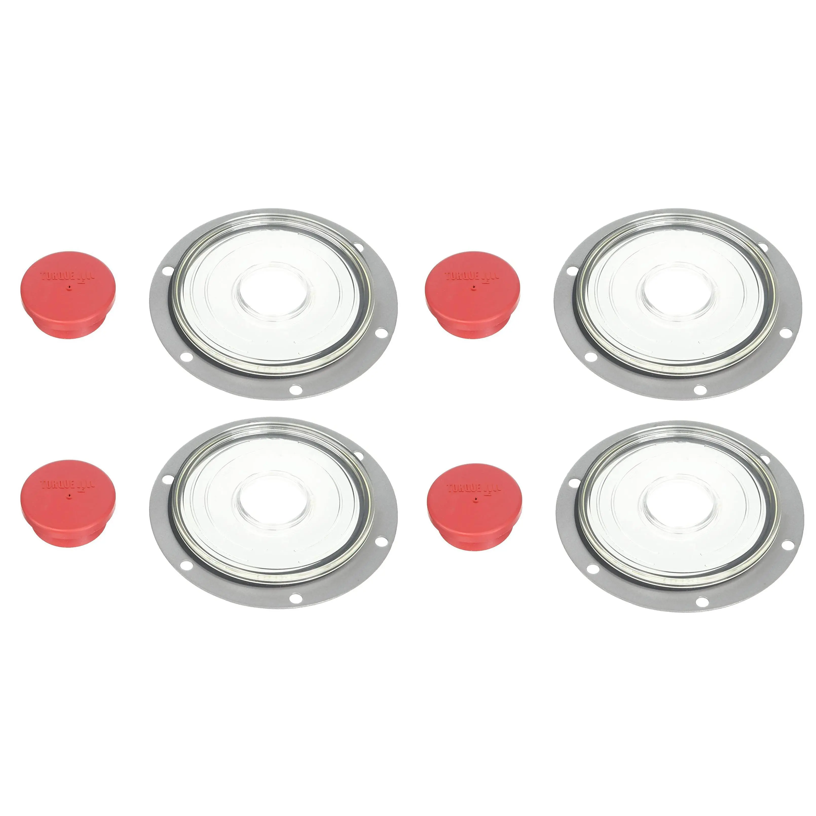 4 Pack of TORQUE Hubcap 3595995 Hub Cap Window Kit for 4009 (Replaces Stemco 359-5995) (4 x TR3595995) Replacement Truck