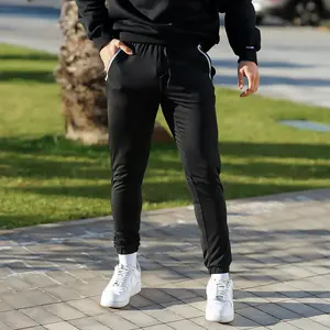 Men's Sweatpants Slim Fit Tapered Joggers Quick Dry Skinny Running Pants with Zipper Pockets