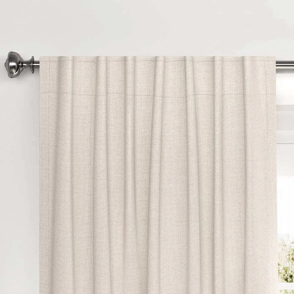 50"x84" Blackout Velvet Window Curtain Panel Cream - Threshold