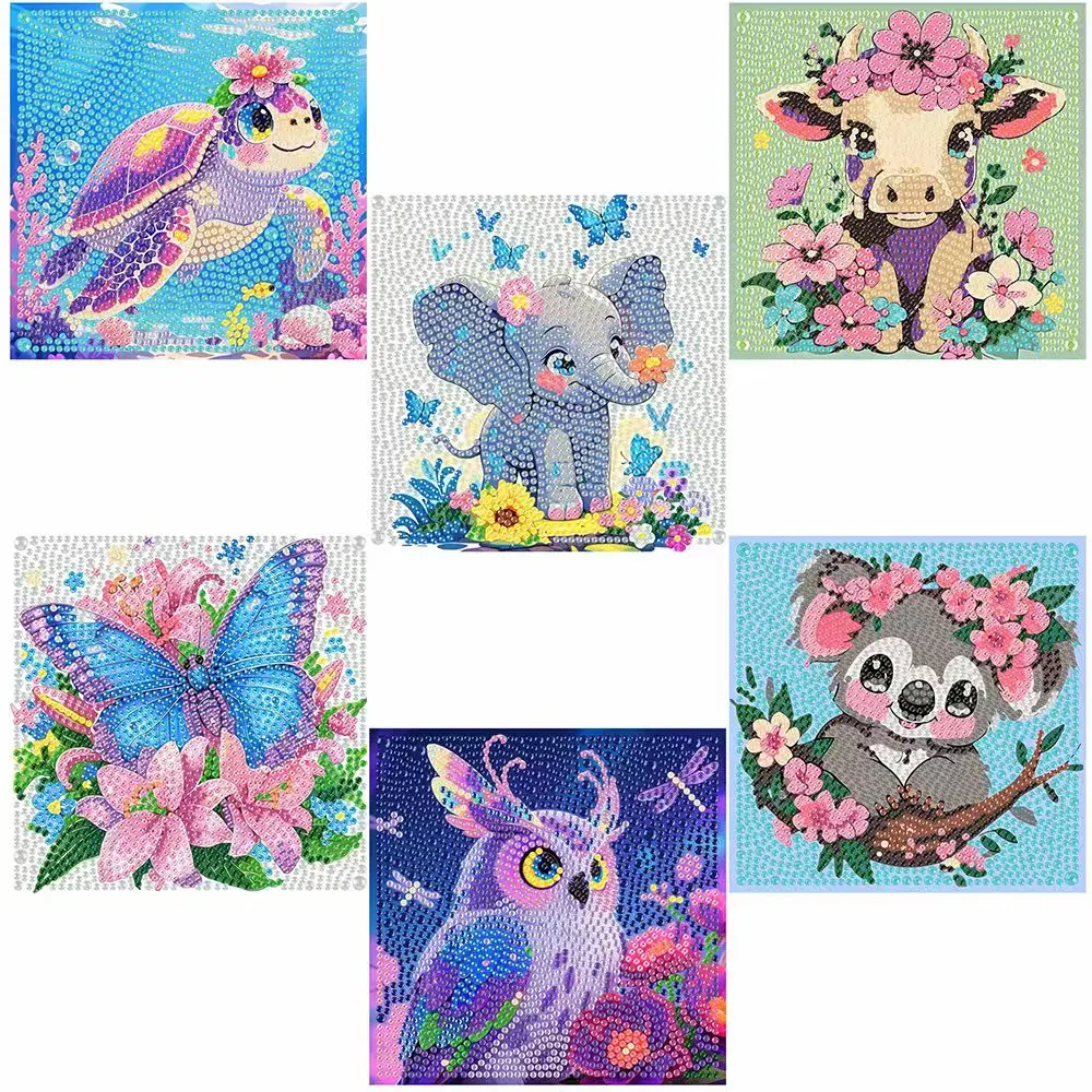 5D6-piece adult cartoon diamond painting set, suitable for beginner crystal artworks, suitable for home and office use, diamond without frame, perfect gift for festivals and gatherings, diamond art set handicrafts