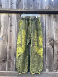 Patchwork Pants, Bohemian Summer Bright Comfy Men and Women, Hippy Pants, Hippie Clothes, Boho Cute Cargo Pants, Indie Loose Pants, Festival Pants