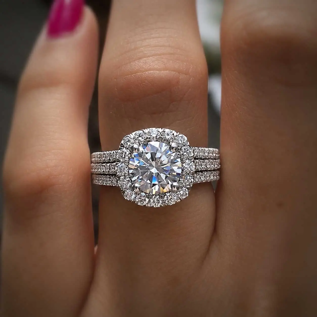 4-Piece Set Elegant Rhinestone Copper Rings for Women, Sparkling Statement Ring Set, Fashion Jewelry for Party Daily Wear, Trendy All-Match Rings, Exquisite Gift for Her, Birthday Anniversary Wedding Engagement Jewelry