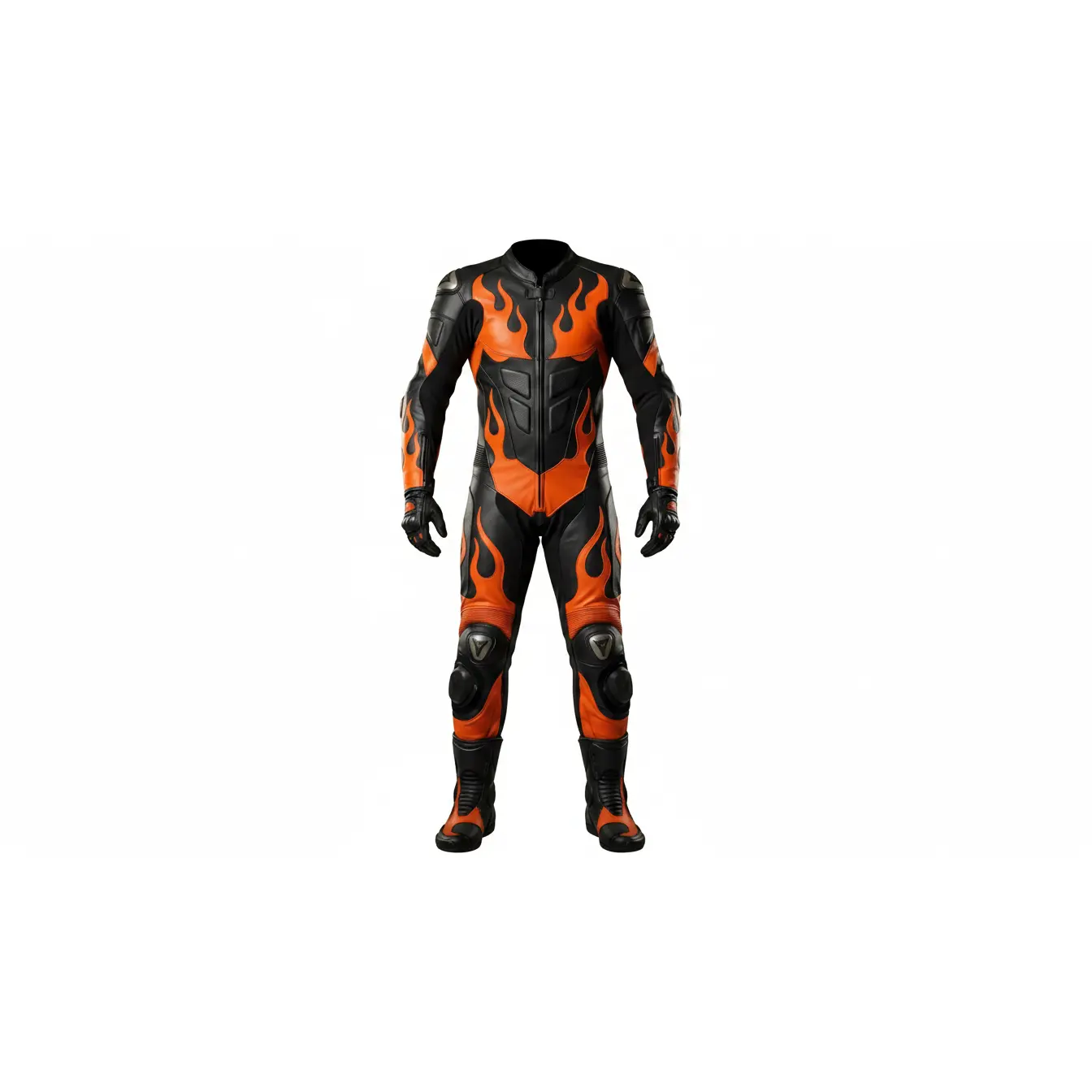 Motorcycle Racing Suit One Piece Genuine Cow Leather Track Bike Protective Gear