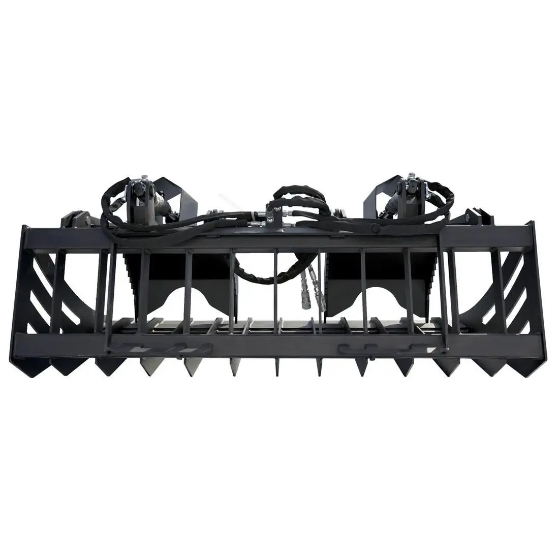 Rock Grapple Bucket for Skid Steer – Durable Powder Coated Construction Attachment