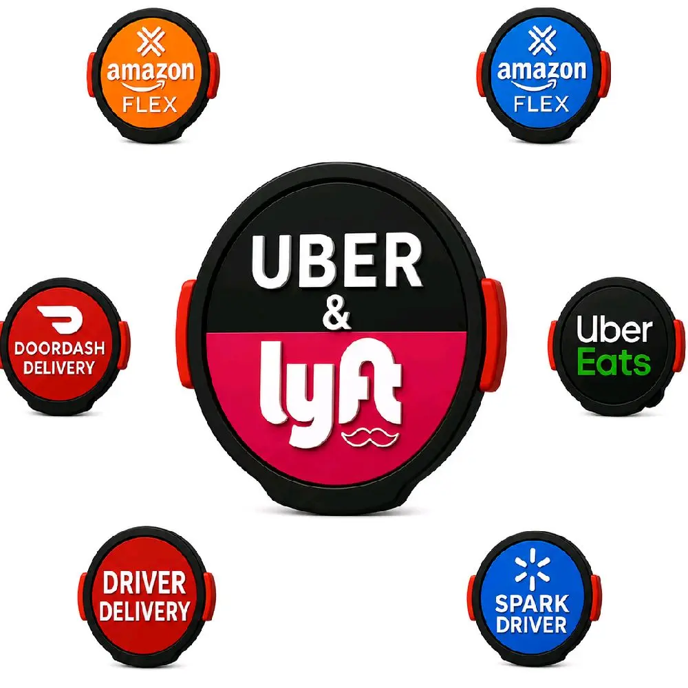 RideShare Lights Driver Delivery LED Sign with Energy Efficient Customizable Sticker For Cars Car Accessories Vehicle