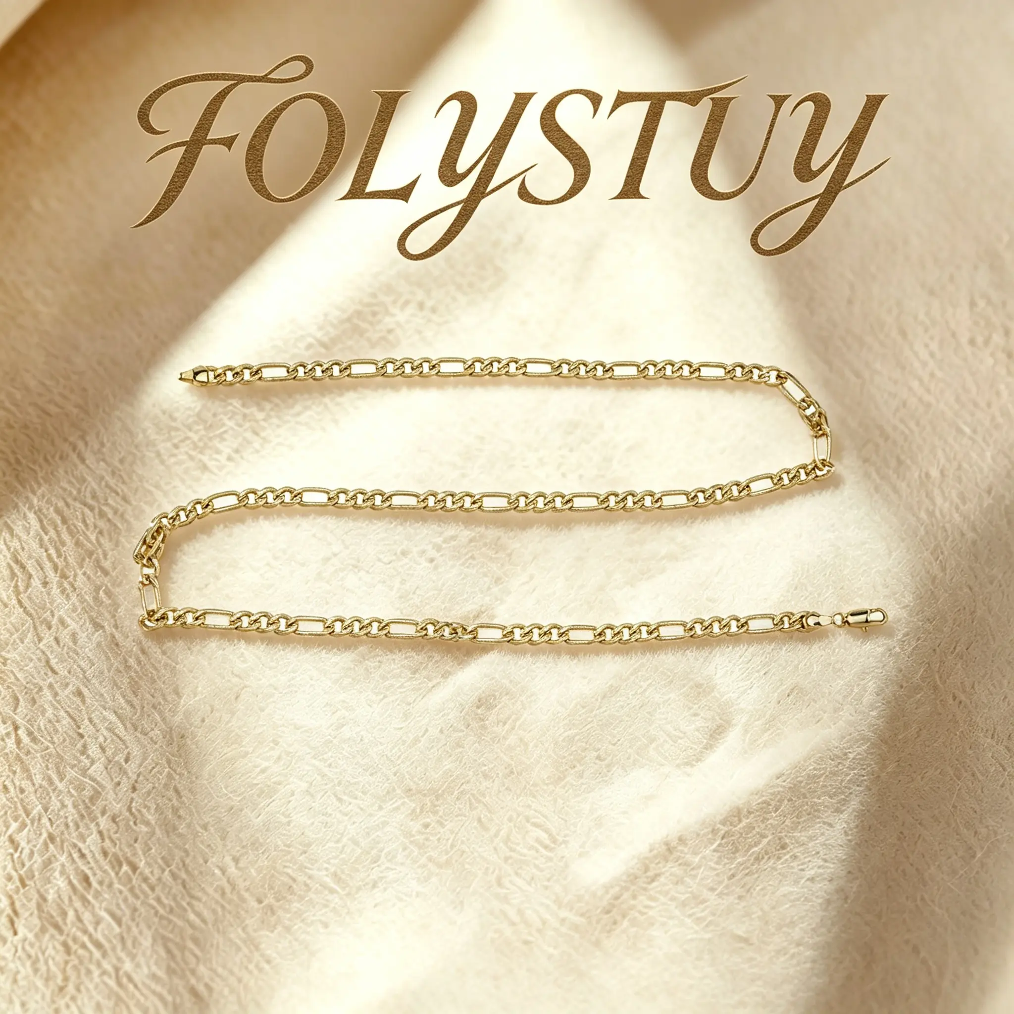 Length: 23.62 inches; Width: 5.5 mm【FOLYSTUY (Y151)】14-karat gold.A unisex Asian Figaro necklace for Men and Women Unisex with Lobster Clasp