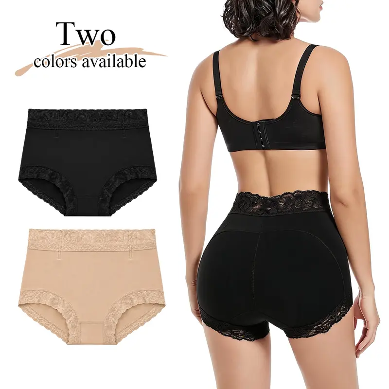 ZGQNBelle Women's High-Waist Tummy Control Shapewear - 1 Piece Seamless Butt Lifting Lace Panties, Compression Shorts for Wedding, Work, Sleepwear, Postpartum Aid, No-Show Elastic Daily Dancewear
