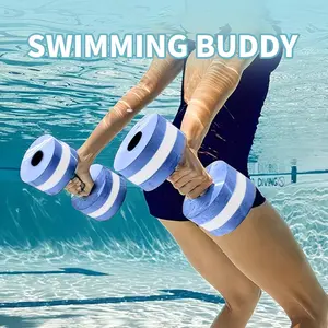 Water Yoga Fitness Barbell, Summer Swimming and Exercise Floating Dumbbells, Eva Foam Weights, Unisex Pool Equipment, 2pcs