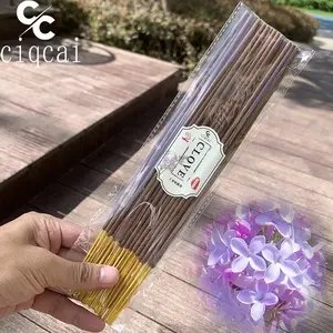 Clove High-Grade Natural Incense Sticks, 25.5cm Long Handmade Bamboo Incense, Lilac Strong Fragrance, Lasting Scent, Suitable for Home and Travel Refreshing and invigorating, deodorizing and eliminating odors