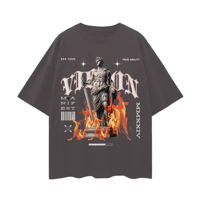 VISION Streetwear 100% Cotton Loose T-Shirt