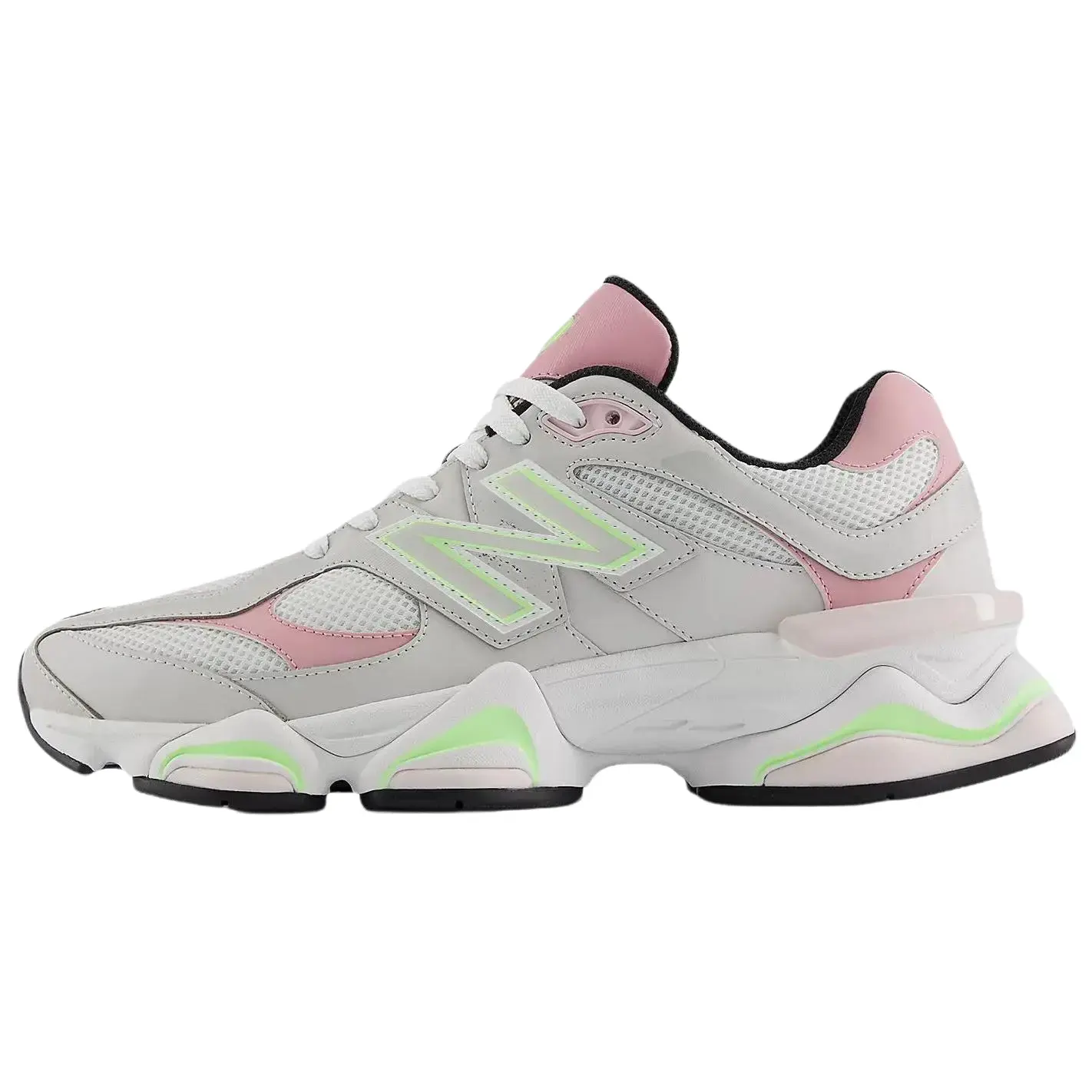New Balance 9060 'Grey Matter Pink Taffy' Men's Colorblock Round Toe Lace-Up Athletic Sneaker, All-Season Breathable Mesh & Suede Sports Footwear with ABZORB & SBS Cushioning (Walking Shoes Included), Sports Shoes, Trainer, Casual Sports