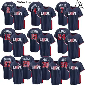 Men's Custom Professional Team USA Baseball 2026 World Baseball Jersey Stitched T-Shirt