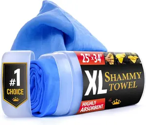 XL Shammy Towel for  - (34x25) - Super Absorbent Chamois Cloth - Spots and Scratch-Free -   Drying Towels