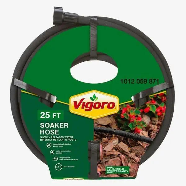 3/8 in. x 25 ft. Heavy-Duty Garden Drip Irrigation Soaker Water Hose - Targeted Watering, Eco-Friendly, Water-Saving Design, Flexible Use