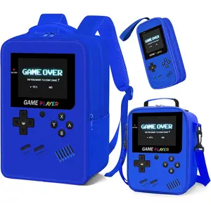 School Backpack for Boys,3pcs Gamer Boys Backpack with Lunch Box Set for Kids Children Teens Elementary Middle School,17" High Capacity Student Book Bag & Multifunctional Video Game Travel Bag back to shcool