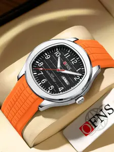 OFNS Waterproof Dual Calendar Quartz Watch Men Women Fashion Casual Wristwatch Casual Analog Watch
