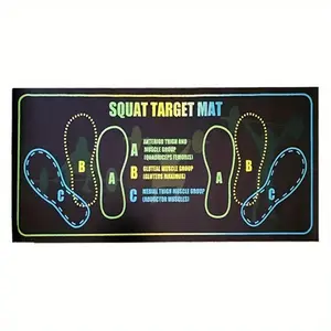 Durable Squat Exercise Mat with Visual Step Positions and Knee Placement for Targeted Muscle Workouts Supportive Padding Foldable Gym Accessories Gym Floor Mat Home Gym Mat Lightweight Mat