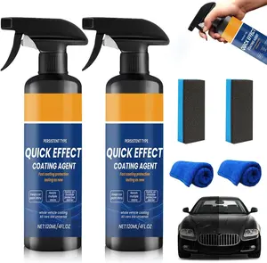 2PCS 120ml Car Coating Spray Quick Effect Coating Agent  for Fast Car Wax Application and Instant Shine Protection