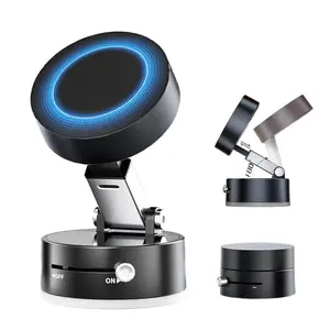 IMOLI 2026 Upgrade Multifunctional Vacuum Suction Phone Holder Portable Lazy Nano Magnetic Car Mount with Double-Row N52 Magnets for Smooth Surfaces Compact Lightweight Design