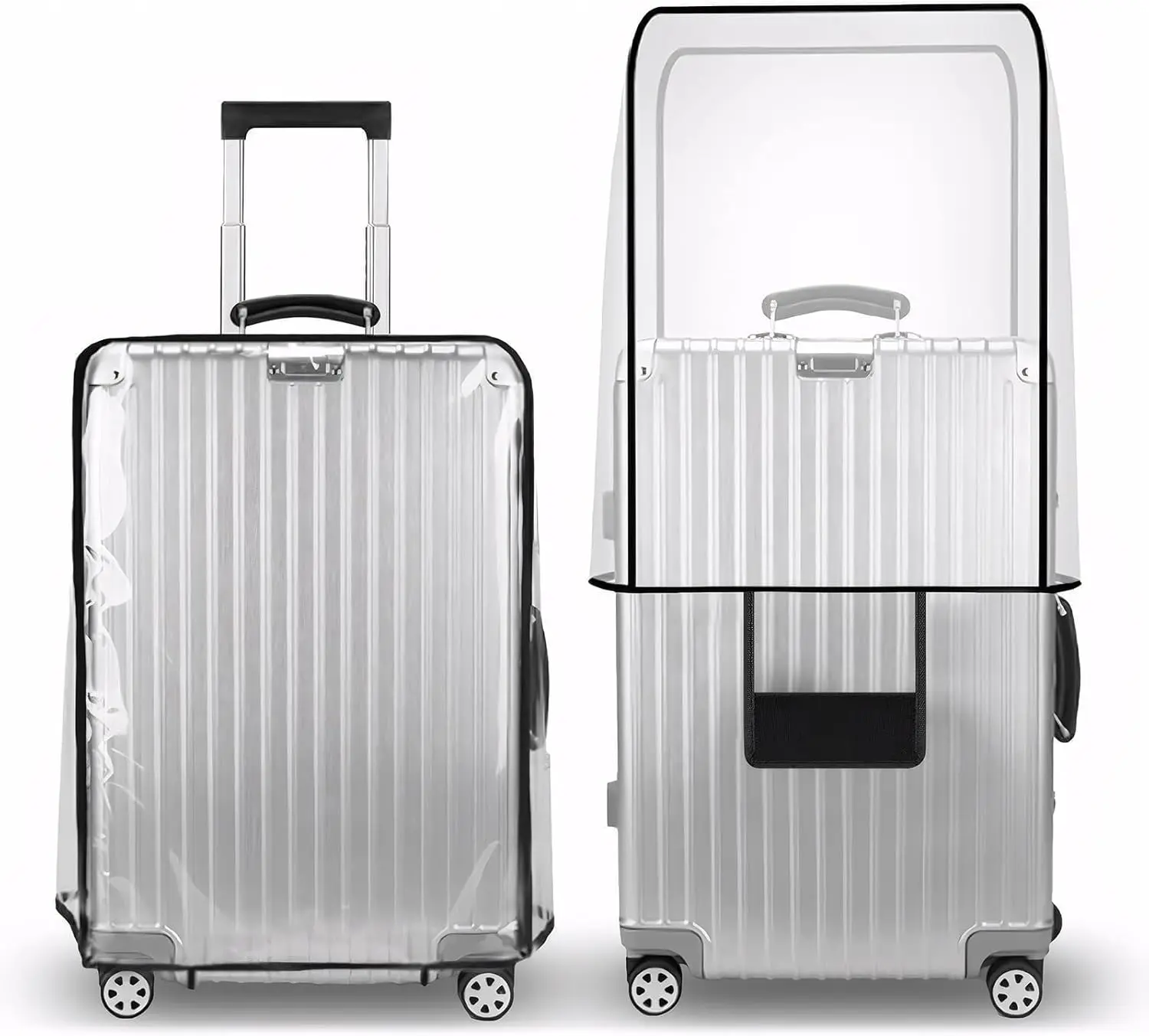 Clear PVC Suitcase Cover Protectors 20 Inch Suitcase Covers for Luggage - Waterproof Dustproof and Anti-Scratch 20 Inch Luggage Cover (20inch) | Waterproof Dustproof and Anti-Scratch 20 Inch Luggage Cover for TSA Approved for Travel